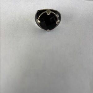 Sophisticated Black and Silver Women's Ring